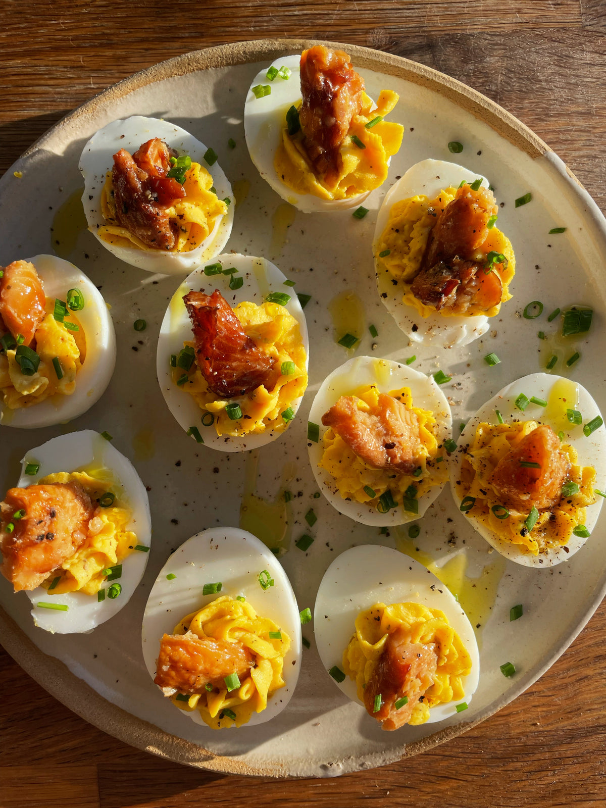 Smoked Trout Deviled Eggs Recipe on Food52