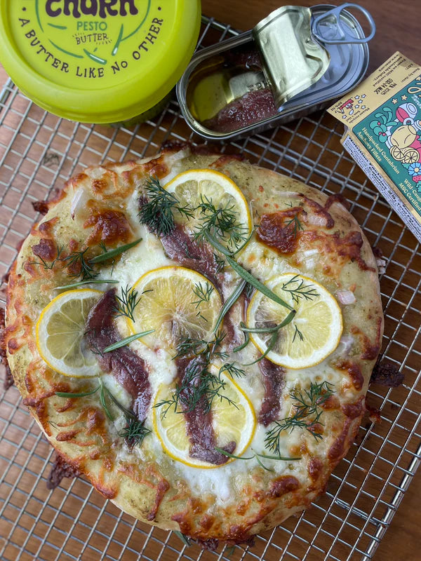 Pesto Pizza with Lemon, Anchovies, and Dill | Fishwife