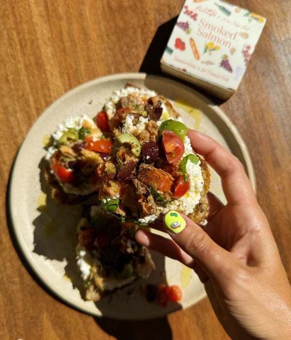 Marinated Tomato and Olive Toast
