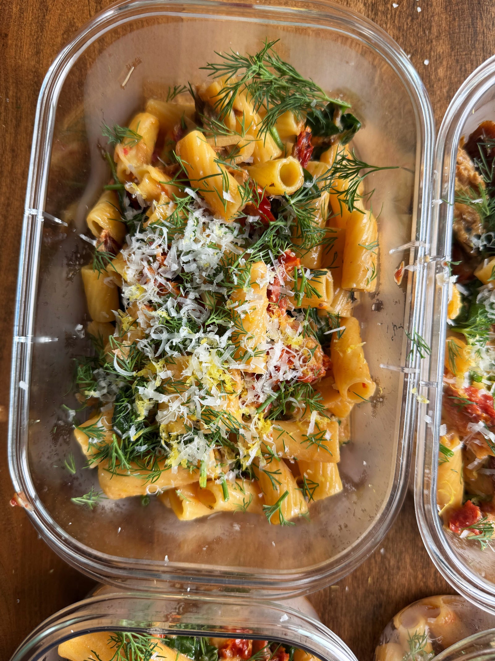 High Protein Creamy Sun Dried Tomato & Smoked Rainbow Trout Rigatoni