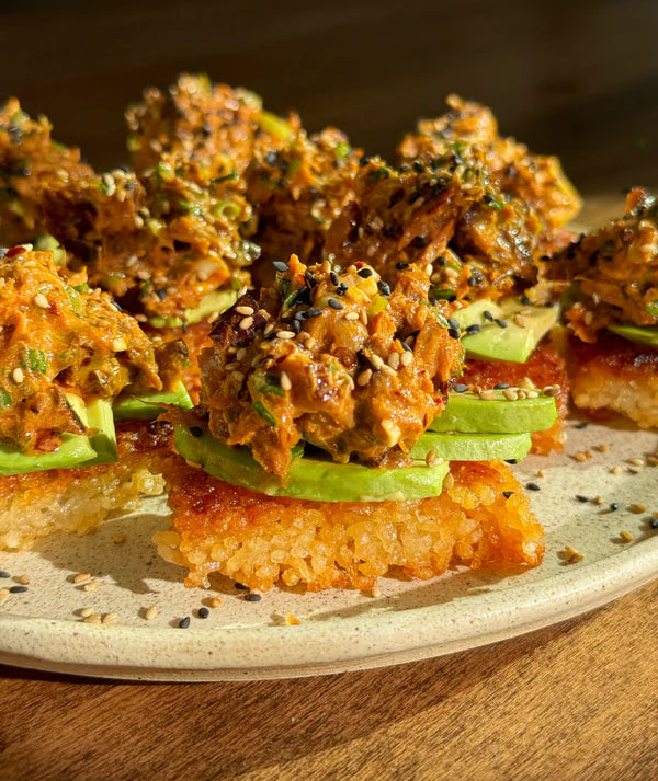 Crispy Rice Bites with Sweet & Spicy Salmon