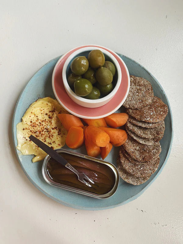 Anchovy snack spread + honey cardamom pickled carrots