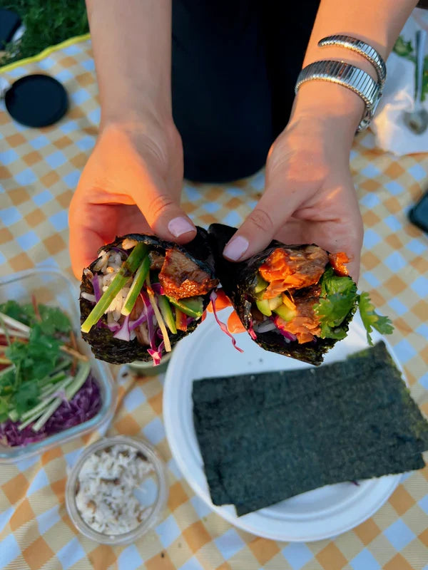 Spicy Smoked Salmon Hand Rolls