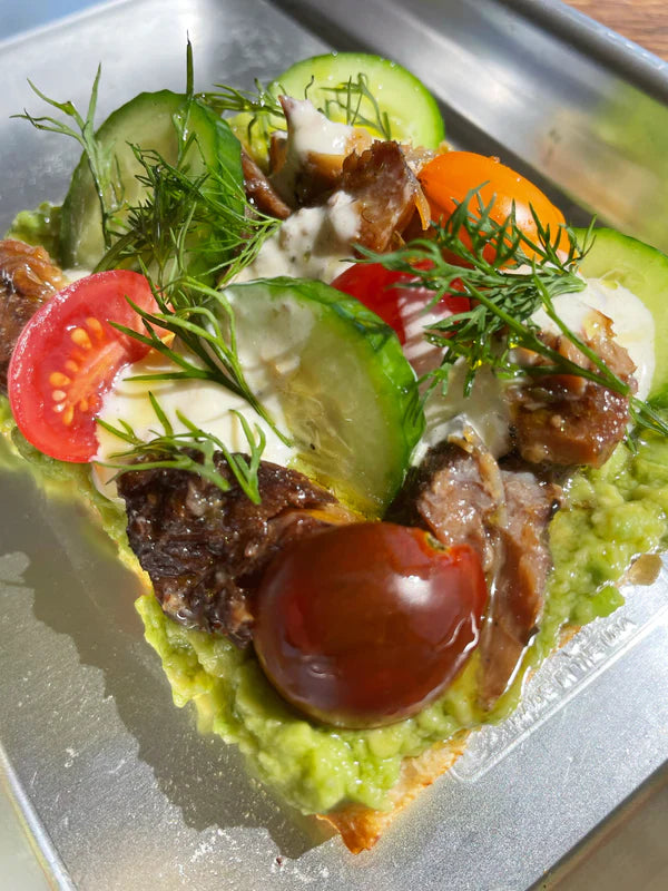 Campfire Cod Avocado Tartine