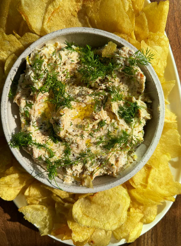 Caramelized Leek & Smoked Salmon Dip
